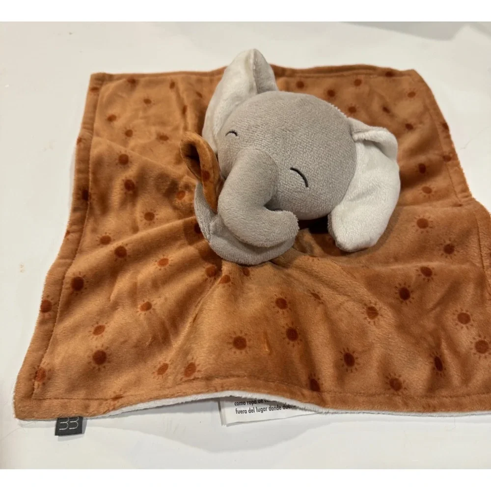 Modern Moments by Gerber Elephant Security Blanket Brown Sunburst Lovey 12x12